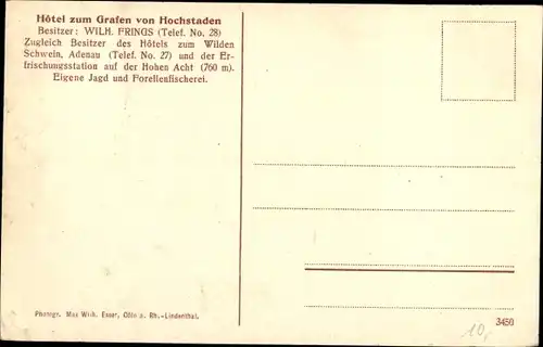 Ak Nürburg in Rheinland Pfalz, Ruine, Hotel zum Grafen von Hochstaden