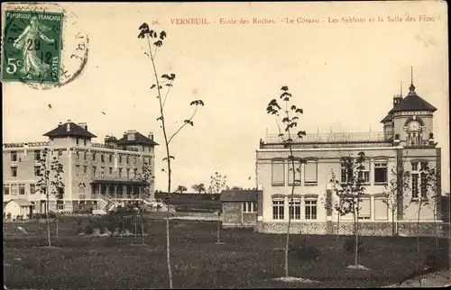 Ak Verneuil Eure, École des Roches, Coteau Sablons, Salle des Fêtes