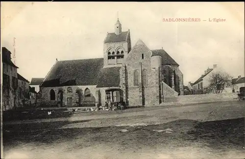Ak Sablonnières Seine et Marne, L´Église