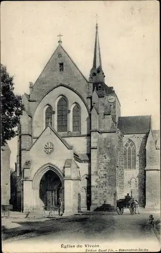 Ak Vivoin Sarthe, L´Église