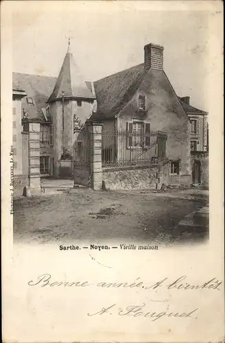 Ak Noyen sur Sarthe Sarthe, Vieille Maison