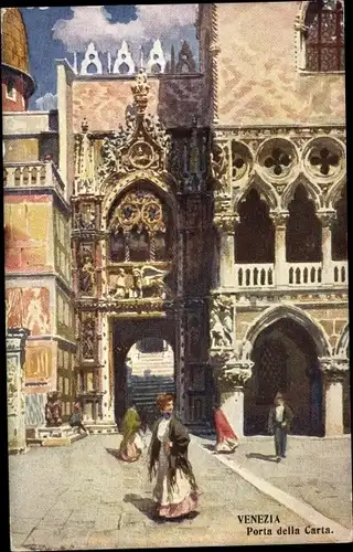 Ak Venedig Veneto, Porta della Carta, Dogenpalast