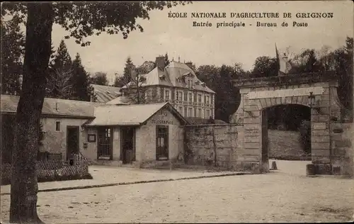 Ak Thiverval Grignon Yvelines, Entrée principale, Bureau de Poste, École Nationale d'Agriculture