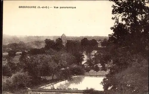 Ak Grosrouvre Yvelines, Vue panoramique