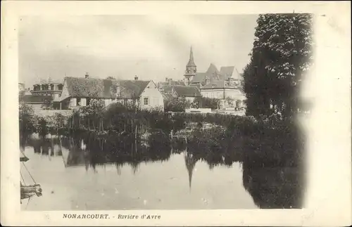 Ak Nonancourt Eure, Rivière d´Avre