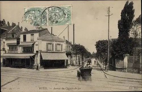 Ak Rueil Hauts-de-Seine, Avenue du Chemin de fer