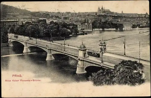 Ak Praha Prag Tschechien, Neue Kaiser Franzens Brücke