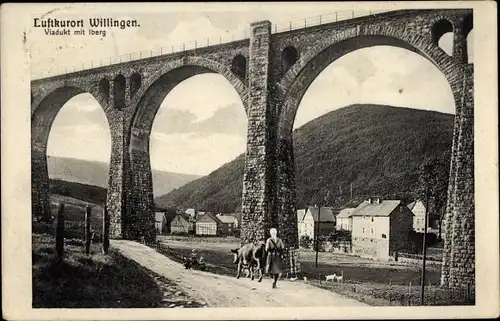 Ak Willingen Upland in Hessen, Viadukt, Iberg