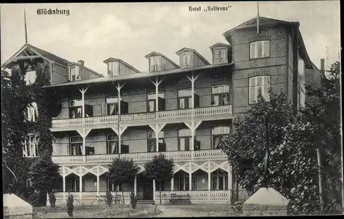 Ak Glücksburg an der Ostsee, Hotel Bellevue