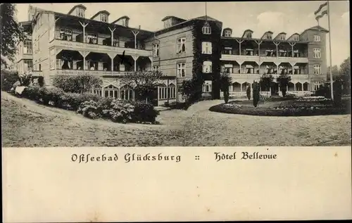 Ak Glücksburg an der Ostsee, Hotel Bellevue