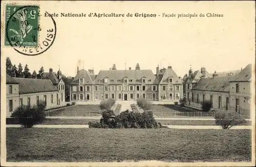 Ak Thiverval Grignon Yvelines, Facade principale du Château, École Nationale d'Agriculture