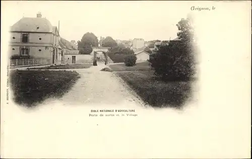 Ak Thiverval Grignon Yvelines, Porte de sortie et le Village, École Nationale d'Agriculture