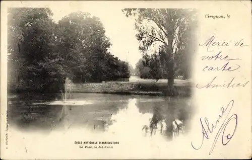 Ak Thiverval Grignon Yvelines, Le Parc, le Jet d'eau, École Nationale d'Agriculture