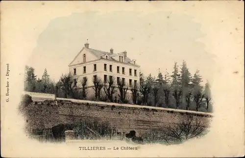 Ak Tillières Eure, Le Château