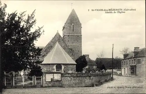 Ak Saint Vigor des Mezerets Calvados, Abside de l'Eglise