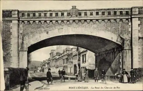 Ak Pont l'Évêque Calvados, Le Pont du Chemin de Fer