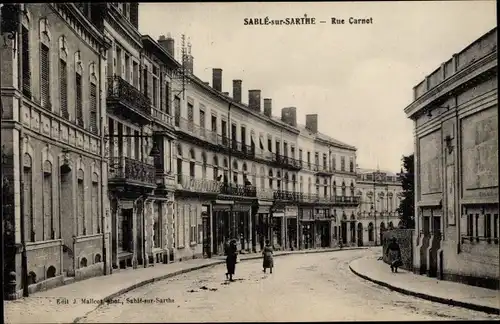 Ak Sablé sur Sarthe Sarthe, Rue Carnot