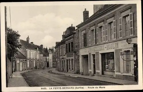 Ak La Ferté Bernard Le Mans Sarthe, Route du Mans