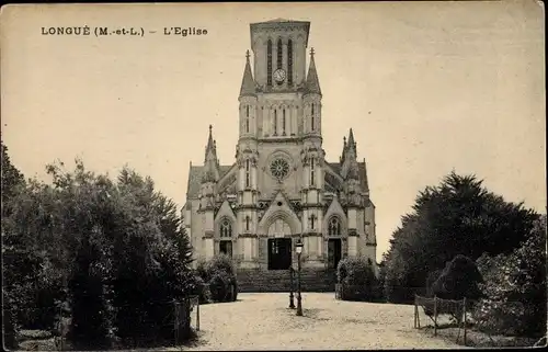 Ak Longué Maine et Loire, Kirche