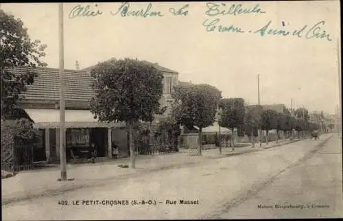 Ak Crosnes Essonne, Rue Masset