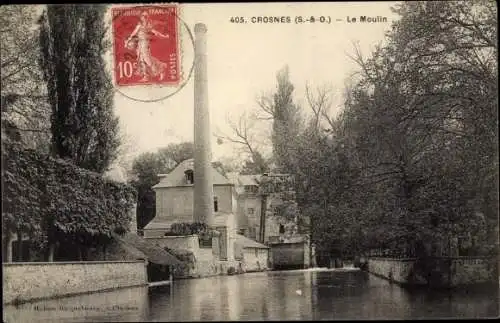 Ak Crosnes Essonne, Le Moulin