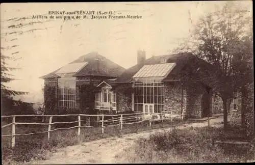 Ak Epinay sous Senart Essonne, Ateliers de sculpture de M. Jacques Froment Meurice