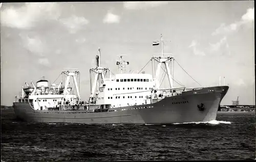 Foto Ak Frachtschiff auf dem Meer