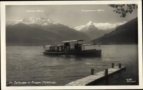 Ak Salzburg, Zelelrsee, Boot, Hochtenn, Kitzsteinhorn, Wasserpartie