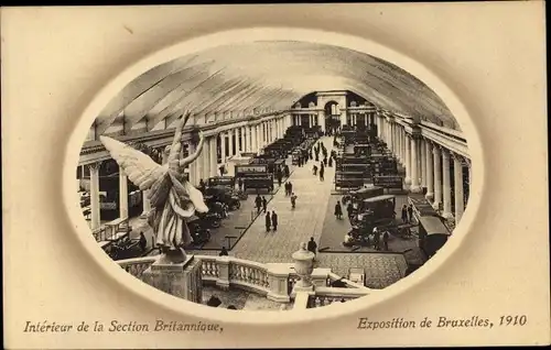 Passepartout Ak Bruxelles Brüssel, Exposition 1910, Interieur de la Section Britannique