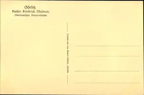 Ak Görlitz in der Lausitz, Kaiser Friedrich Museum, Oberlausitzer Bauernstube, Spinnräder