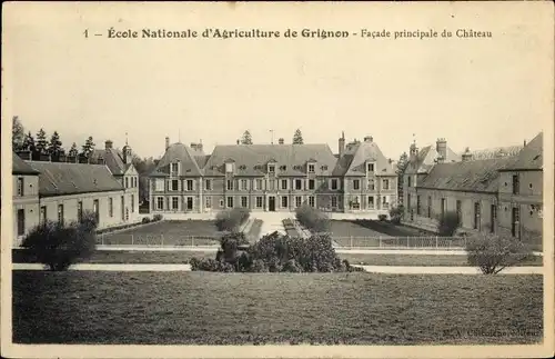 Ak Thiverval Grignon Yvelines, Facade principale du Château, École Nationale d'Agriculture