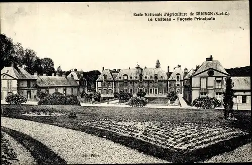 Ak Thiverval Grignon Yvelines, Château, Facade Principale, École Nationale d'Agriculture