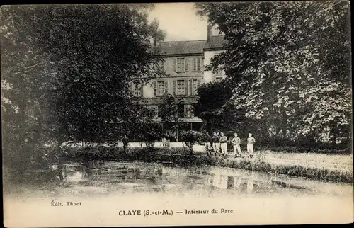 Ak Claye Souilly Seine et Marne, Intérieur du Parc