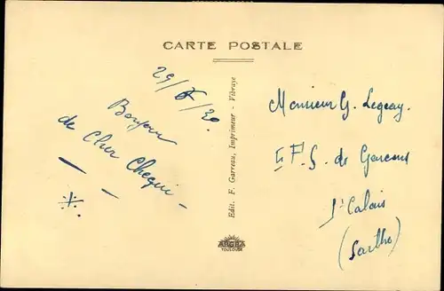 Ak Vibraye Sarthe, Coin pittoresque sur la Braye