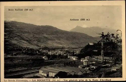 Ak La Rochette Savoie, Panorama, Route d'Arvillard