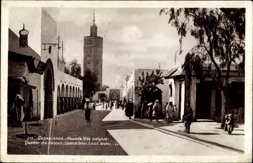 Ak Casablanca Marokko, Quartier des Habous