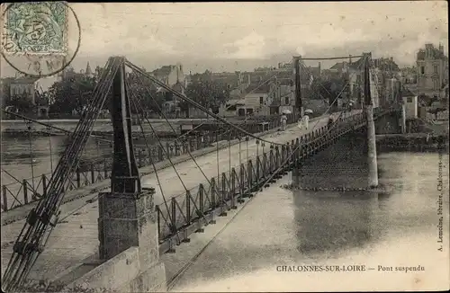 Ak Chalonnes Maine et Loire, Pont suspendu