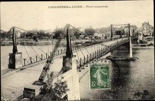Ak Chalonnes Maine et Loire, Pont suspendu