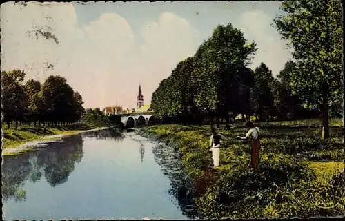 Ak Chalonnes Maine et Loire, Les bords du Layon