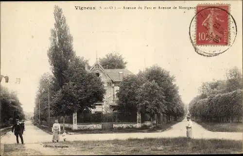 Ak Vigneux Essonne, Avenue du Parc