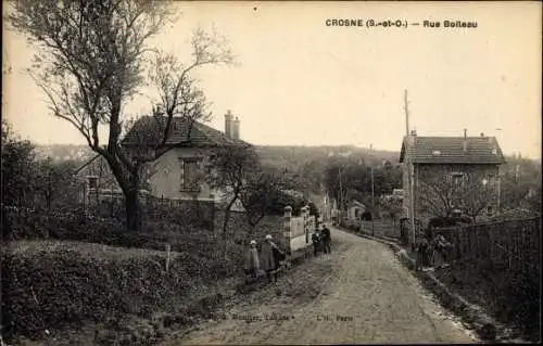 Ak Crosne Essonne, Rue Bolleau