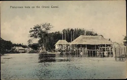 Ak Thailand, Fishermen huts on the Grand Canal