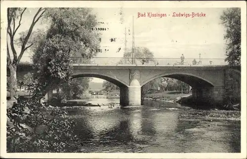 Ak Bad Kissingen Unterfranken Bayern, Ludwigsbrücke