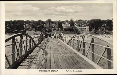 Ak Ostseebad Bansin Heringsdorf auf Usedom, Seebrücke