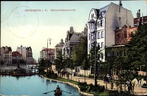 Ak Kaliningrad Königsberg Ostpreußen, Schlossteichpromenade