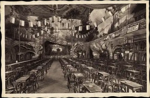 Ak Berlin Kreuzberg Hasenheide, Restaurant Neue Welt, Innenansicht, Bockbierfest