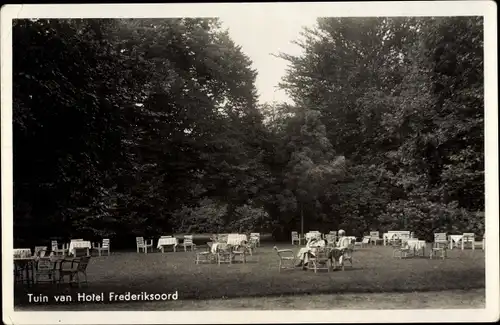 Ak Frederiksoord Drenthe, Hotel, Garten