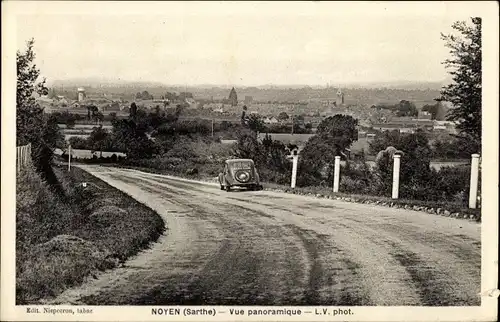 Ak Noyen Sarthe, Vue panoramique