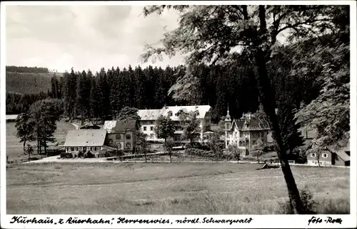 Foto Ak Herrenwies Forbach im Schwarzwald Baden, Kurhaus zum Auerhahn