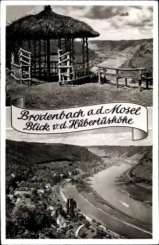 Ak Brodenbach an der Terrassenmosel, Blick auf Landschaft und Ort